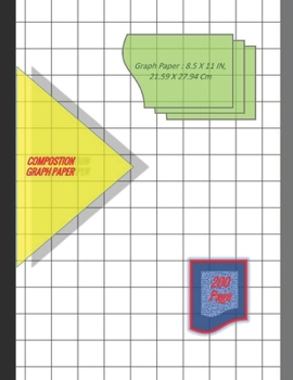Paperback Graph Paper Notebook 8.5 x 11 IN, 21.59 x 27.94 cm: 3/4 inch thin = 0.75" squares perfect binding, non-perforated, Double-sided Composition Graph Pape Book