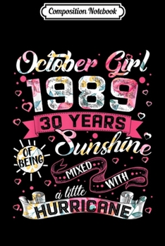Composition Notebook: Classic 30th birthday gift for women Vintage October 1989  Journal/Notebook Blank Lined Ruled 6x9 100 Pages