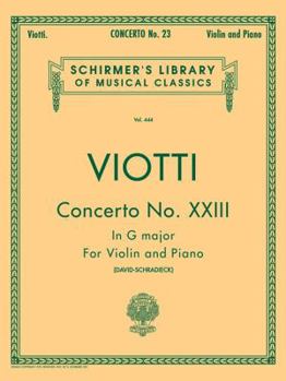 Paperback Concerto No. 23 in G Major: Schirmer Library of Classics Volume 444 Score and Parts Book