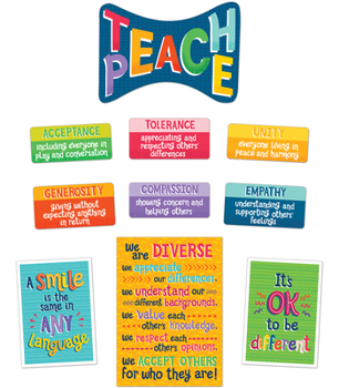 Wall Chart One World Teach Peace Bulletin Board Set Book