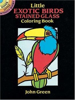 Paperback Little Exotic Birds Stained Glass Coloring Book (Dover Little Activity Books) Book