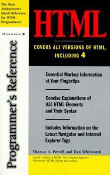 Paperback HTML Programmer's Reference Book
