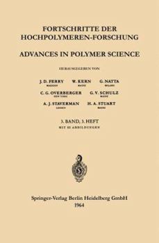 Paperback Advances in Polymer Science / Fortschritte Der Hochpolymeren-Forschung [German] Book