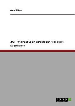 Paperback 'Du' - Wie Paul Celan Sprache zur Rede stellt [German] Book
