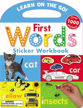 Paperback First Words Sticker Workbook [With Stickers] Book