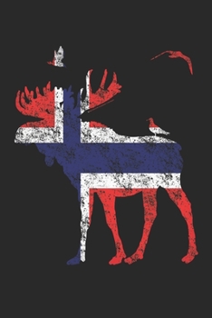 Paperback Wikstroem - Notes: Norwegen Elch Flagge used look - Monatsplaner 15,24 x 22,86 [German] Book