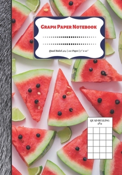 Paperback Graph Paper Notebook: Quad Ruled 4x4 - 110 Pages - 7" x 10" Squared Graphing Paper * Blank Notebook * Grid Paper * Softback ...(Composition Book