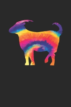 Tie Dye Goat Notebook - Goats Gift - Vintage Goat Lover Journal - Tie Dye Diary for Goat Lovers Zookeepers Endangered Animal Activists: Medium ... Diary, 110 page, Lined, 6x9 (15.2 x 22.9 cm)
