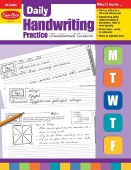 Paperback Daily Handwriting Practice: Traditional Cursive, Kindergarten - Grade 6 Teacher Edition Book