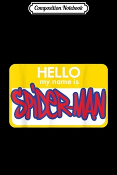 Composition Notebook: Spider-Man Into the Spider-Verse Name Tag  Journal/Notebook Blank Lined Ruled 6x9 100 Pages