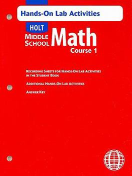 Paperback Holt Mathematics: Hands On Lab Activities Course 1 Book