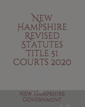 Paperback New Hampshire Revised Statutes Title 51 Courts Book