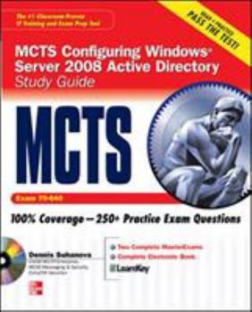 Paperback McTs Windows Server 2008 Active Directory Services Study Guide (Exam 70-640) (Set) [With CDROM] Book