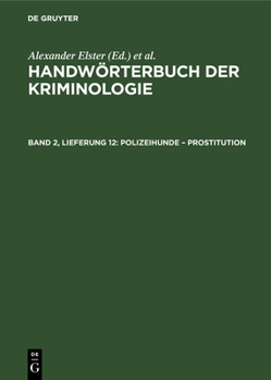 Hardcover Polizeihunde - Prostitution [German] Book
