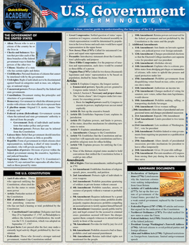 Misc. U.S. Government Terminology: Quickstudy Laminated Reference Guide Book
