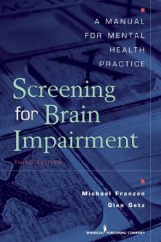 Paperback Screening for Brain Impairment: A Manual for Mental Health Practice Book
