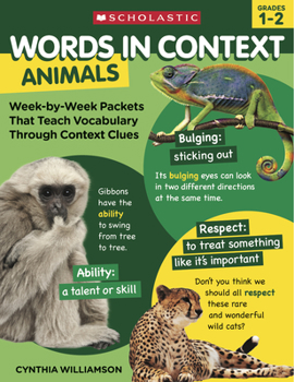 Paperback Words in Context: Animals: Week-By-Week Packets That Teach Vocabulary Through Context Clues Book