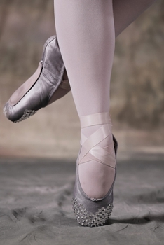 Paperback Silver Ballet Shoes Journal: 150 Page Lined Notebook/Diary Book
