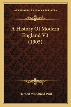 Paperback A History Of Modern England V3 (1905) Book