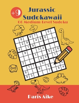 Paperback Jurassic Sudokawaii - 66 Medium-Level Sudoku Book