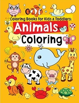 Paperback coloring books for kids & Toddlers: Animals coloring Book