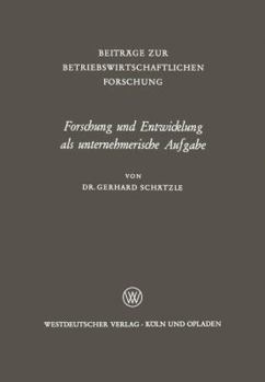 Paperback Forschung Und Entwicklung ALS Unternehmerische Aufgabe [German] Book