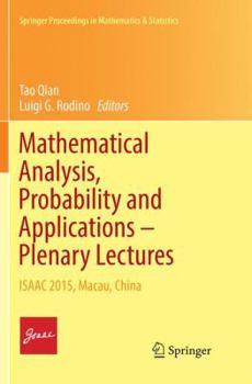 Paperback Mathematical Analysis, Probability and Applications - Plenary Lectures: Isaac 2015, Macau, China Book