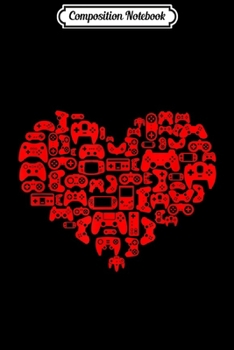 Paperback Composition Notebook: Video Gamer Valentines Day Heart Controller Gift Journal/Notebook Blank Lined Ruled 6x9 100 Pages Book