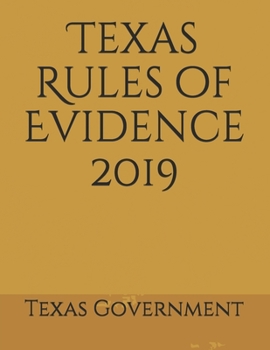 Paperback Texas Rules of Evidence 2019 Book