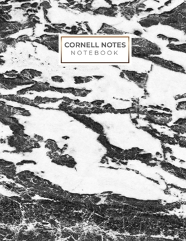 Cornell Notes Notebook: Marble design Cornell Note Paper Notebook. Nifty Large College Ruled Medium Lined Journal Note Taking System for School and University