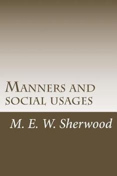 Paperback Manners and social usages Book