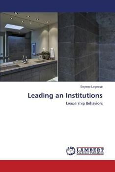 Paperback Leading an Institutions Book