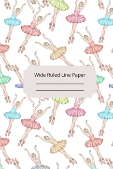 Paperback Dancing Art and Silhouettes Theme Wide Ruled Line Paper Book