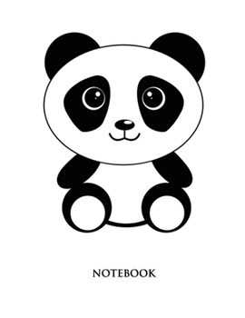 Paperback Cute Panda Notebook: College Wide Ruled Notebook - Large (8.5 x 11 inches) - 110 Numbered Pages - White Softcover Book