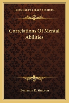 Paperback Correlations Of Mental Abilities Book