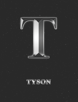 Paperback Tyson: 2 Year Weekly Planner with Note Pages (24 Months) - Silver Effect Personalized Custom Letter T Initial First Name - 20 Book