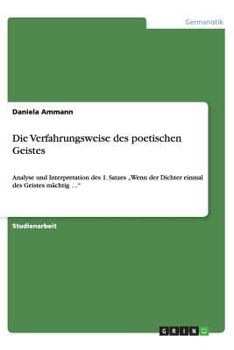 Paperback Die Verfahrungsweise des poetischen Geistes [German] Book