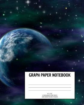 Paperback Graph Paper Notebook: Galaxy; 4 squares per inch; 100 sheets/200 pages; 8 x 10 Book
