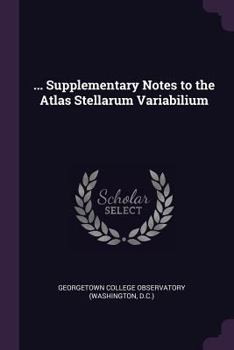 Paperback ... Supplementary Notes to the Atlas Stellarum Variabilium Book
