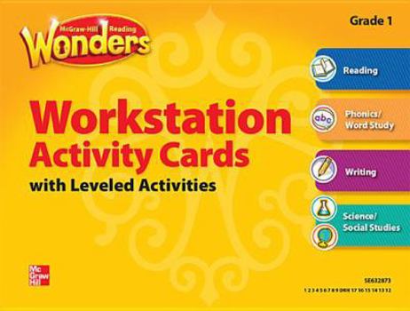 Misc. Reading Wonders, Grade 1, Workstation Activity Cards Package Book