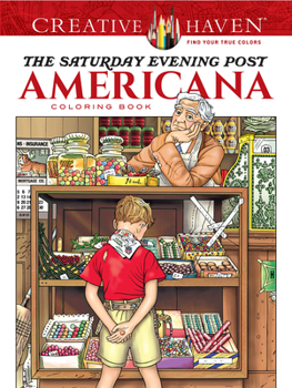 Paperback Creative Haven the Saturday Evening Post Americana Coloring Book
