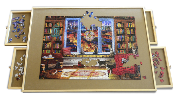 Misc. Puzzle Table - Wood Table Book