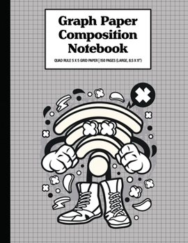 Graph Paper Composition Notebook Quad Rule 5x5 Grid Paper | 150 Sheets (Large, 8.5 x 11"): WiFi Power