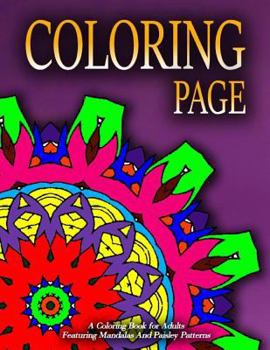 Paperback COLORING PAGE - Vol.10: adult coloring pages Book