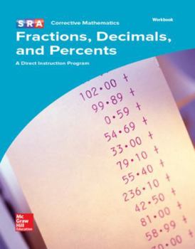 Paperback Corrective Mathematics Fractions, Decimals, and Percents, Workbook Book