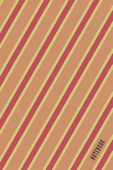 Paperback Notebook: Vintage Rainbow Stripe Pattern Composition Notebook - Large 6 x 9 - College Ruled 110 Pages for Writing and Drawing Book