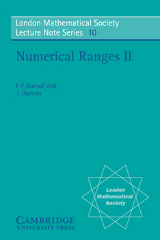 Paperback Numerical Ranges II Book