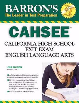 Paperback Barron's CAHSEE: English Language Arts: California High School Exit Exam Book