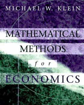 Hardcover Mathematical Methods for Economics Book