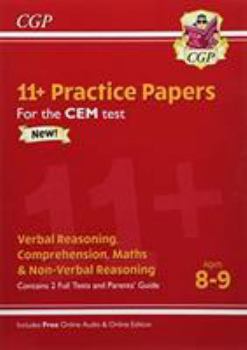 Paperback New 11+ CEM Practice Papers - Ages 8-9 (with Parents' Guide & Online Edition) (CGP 11+ CEM) Book